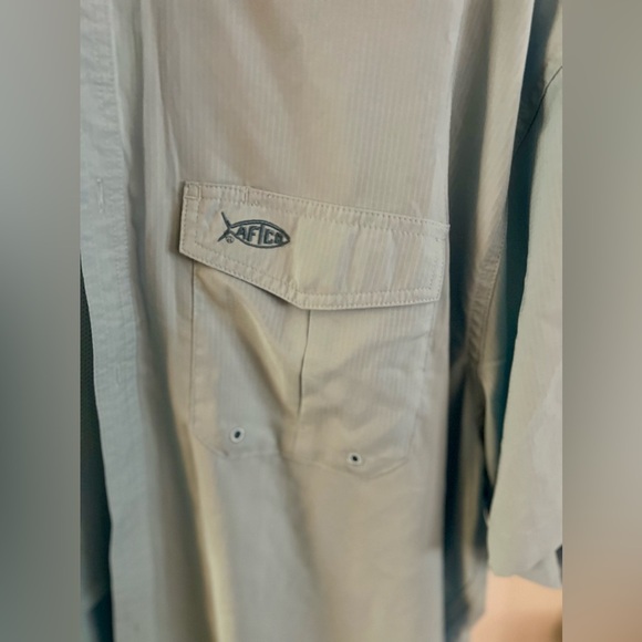 AFTCO Blue Vented Button Down Fishing Shirt, Size 2X - Picture 5 of 7